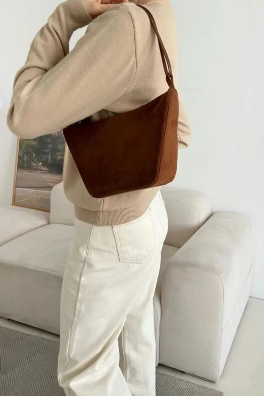 Genuine Suede Crossbody Bag by Hosa (3 Colors) made by Goodnight Macaroon