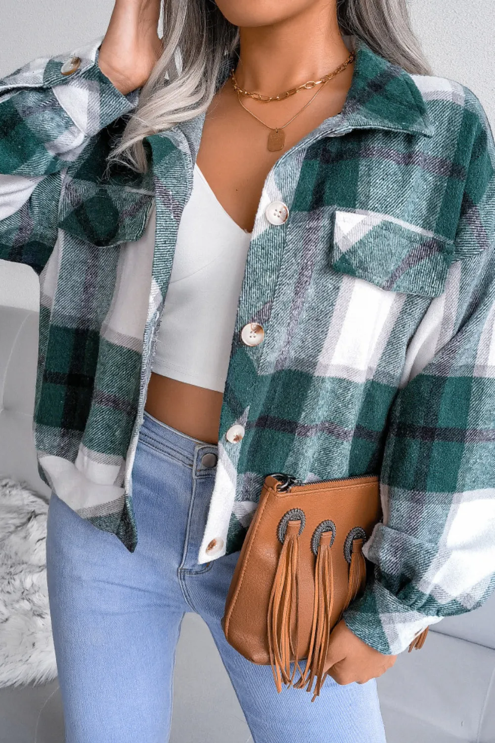 'Ash' Plaid Button Down Shirt (3 Colors) sold by Goodnight Macaroon product image thumbnail 2