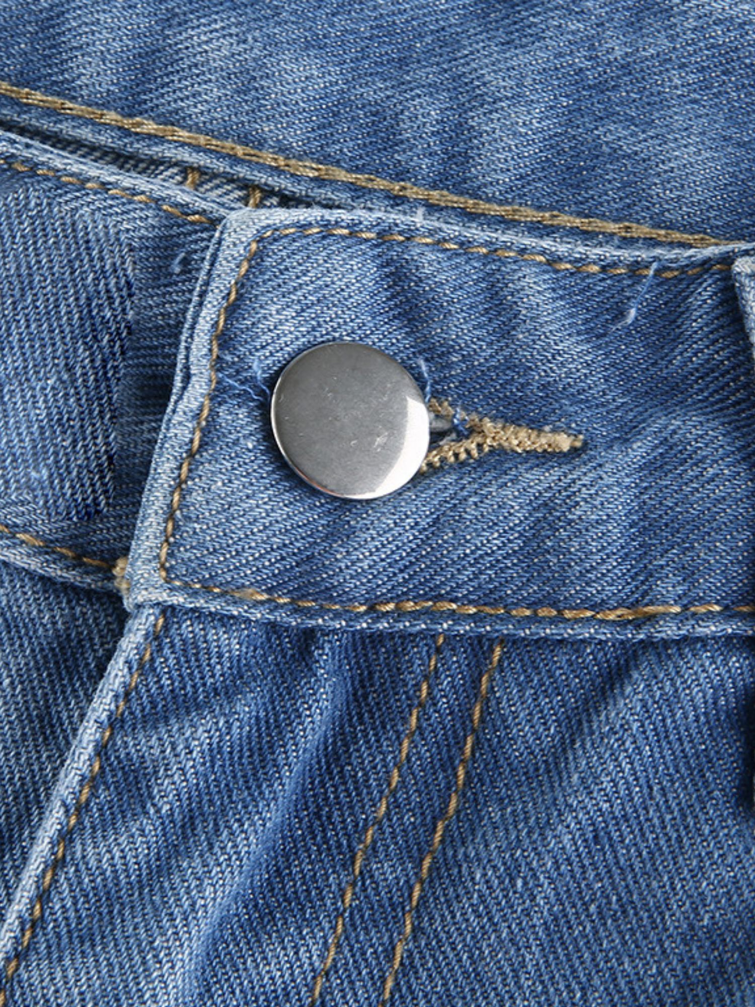 'Kendra' High-waisted Distressed Straight Jeans sold by Goodnight Macaroon product image thumbnail 2