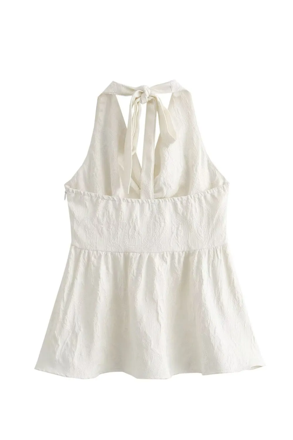 ‘Lily’ Simple Jacquard Halter Top sold by Goodnight Macaroon product image thumbnail 2