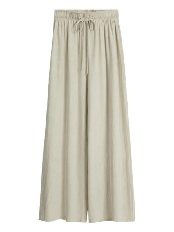 'Sisley' Tied Linen Wide-leg Pants (2 Colors) sold by Goodnight Macaroon