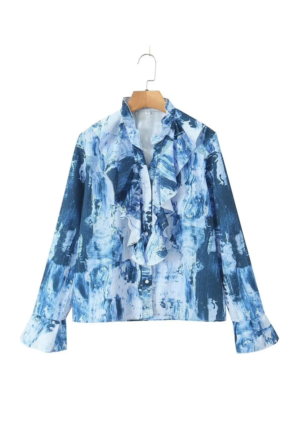 ‘Martha’ Simple Floral Print Long Sleeve Shirt Blouse sold by Goodnight Macaroon