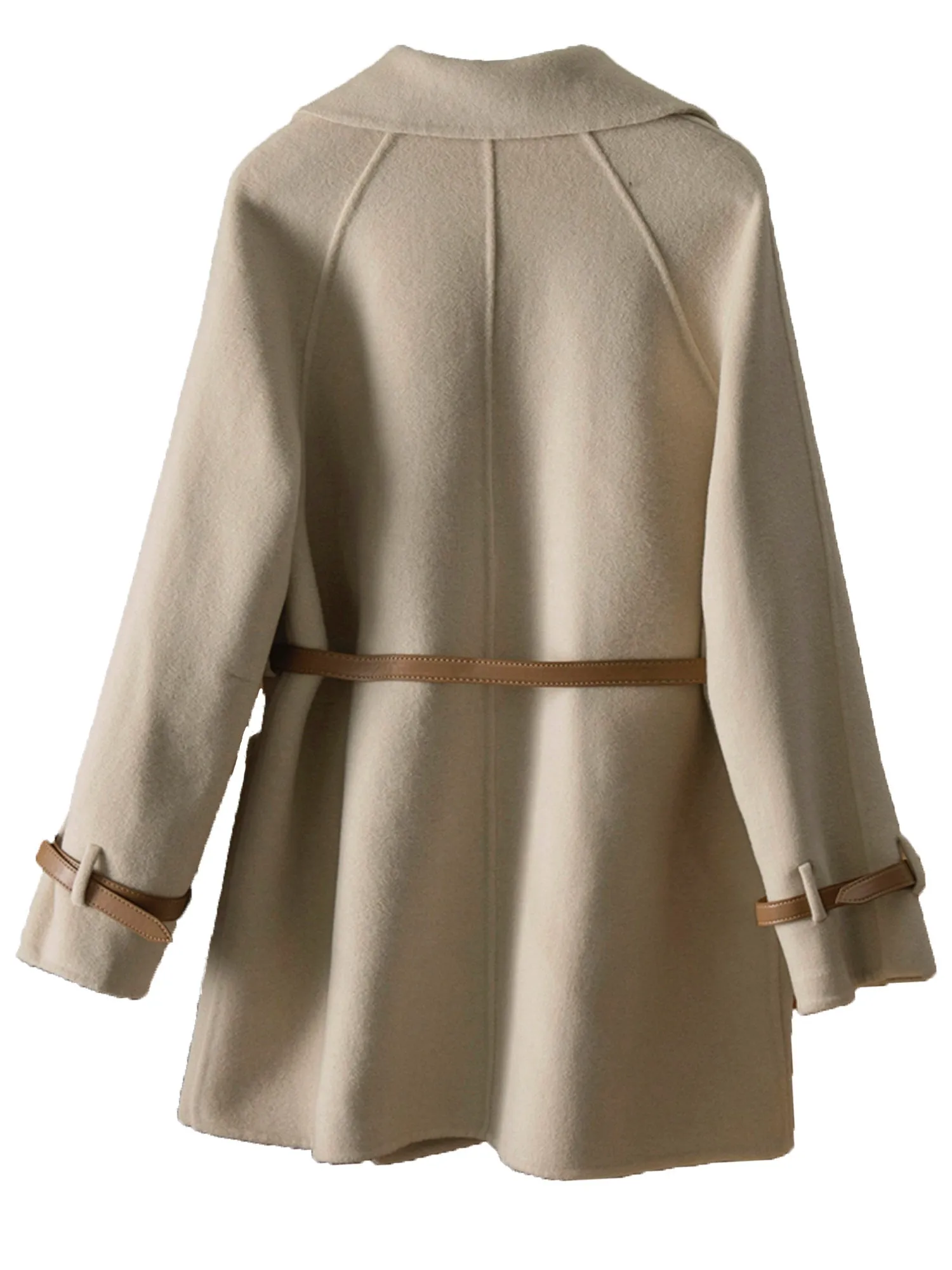 'Ethel' Belted Handmade Cashmere & Wool Coat (3 Colors) sold by Goodnight Macaroon product image thumbnail 4