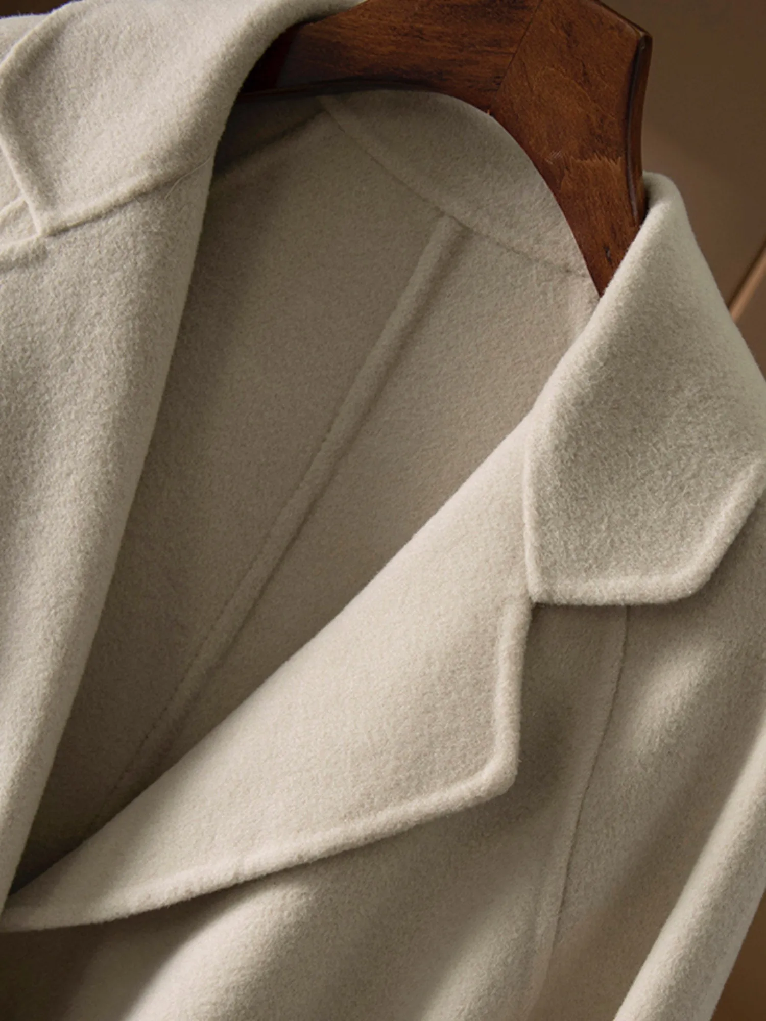 'Ethel' Belted Handmade Cashmere & Wool Coat (3 Colors) sold by Goodnight Macaroon product image thumbnail 5