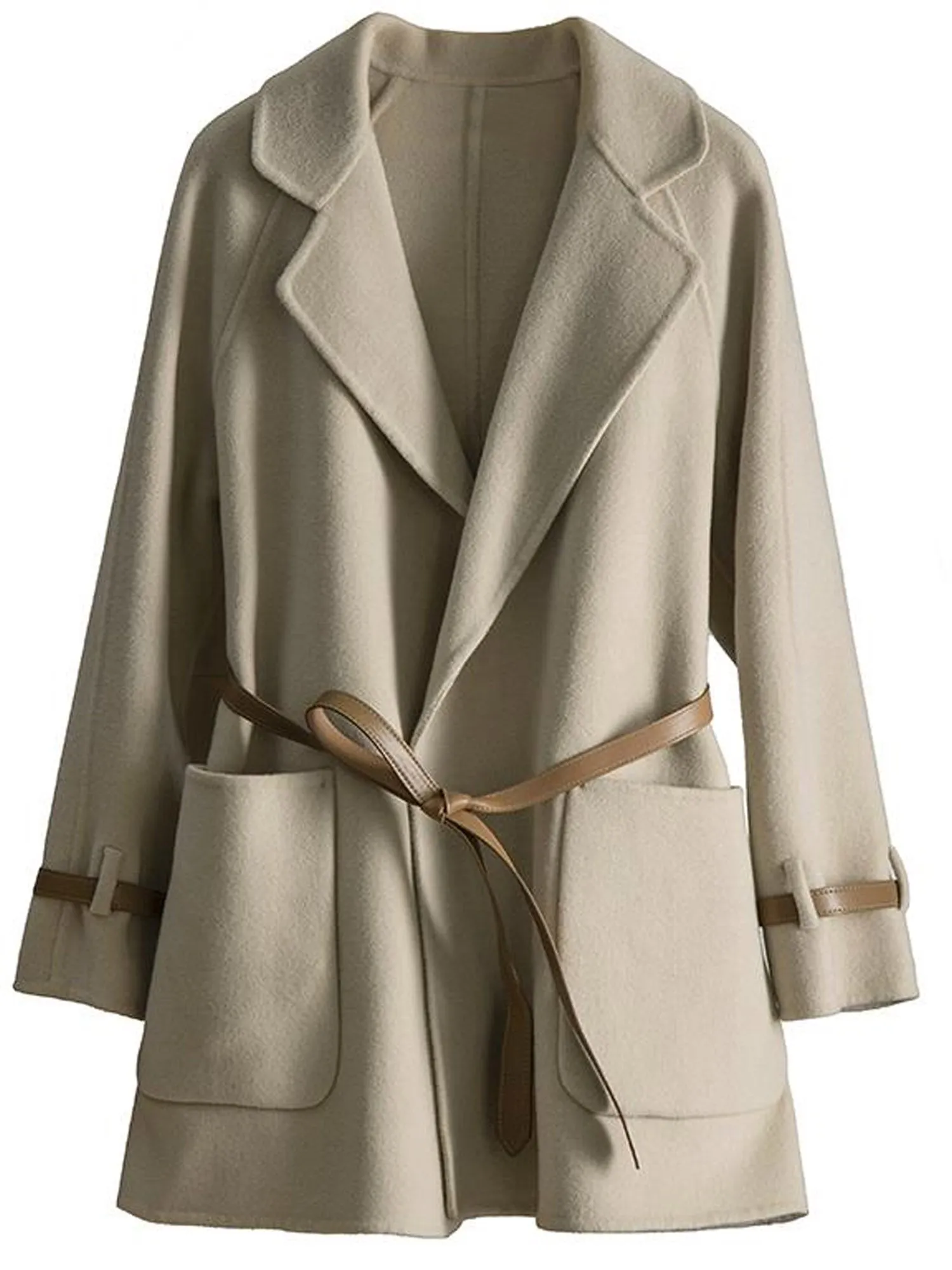 'Ethel' Belted Handmade Cashmere & Wool Coat (3 Colors) sold by Goodnight Macaroon