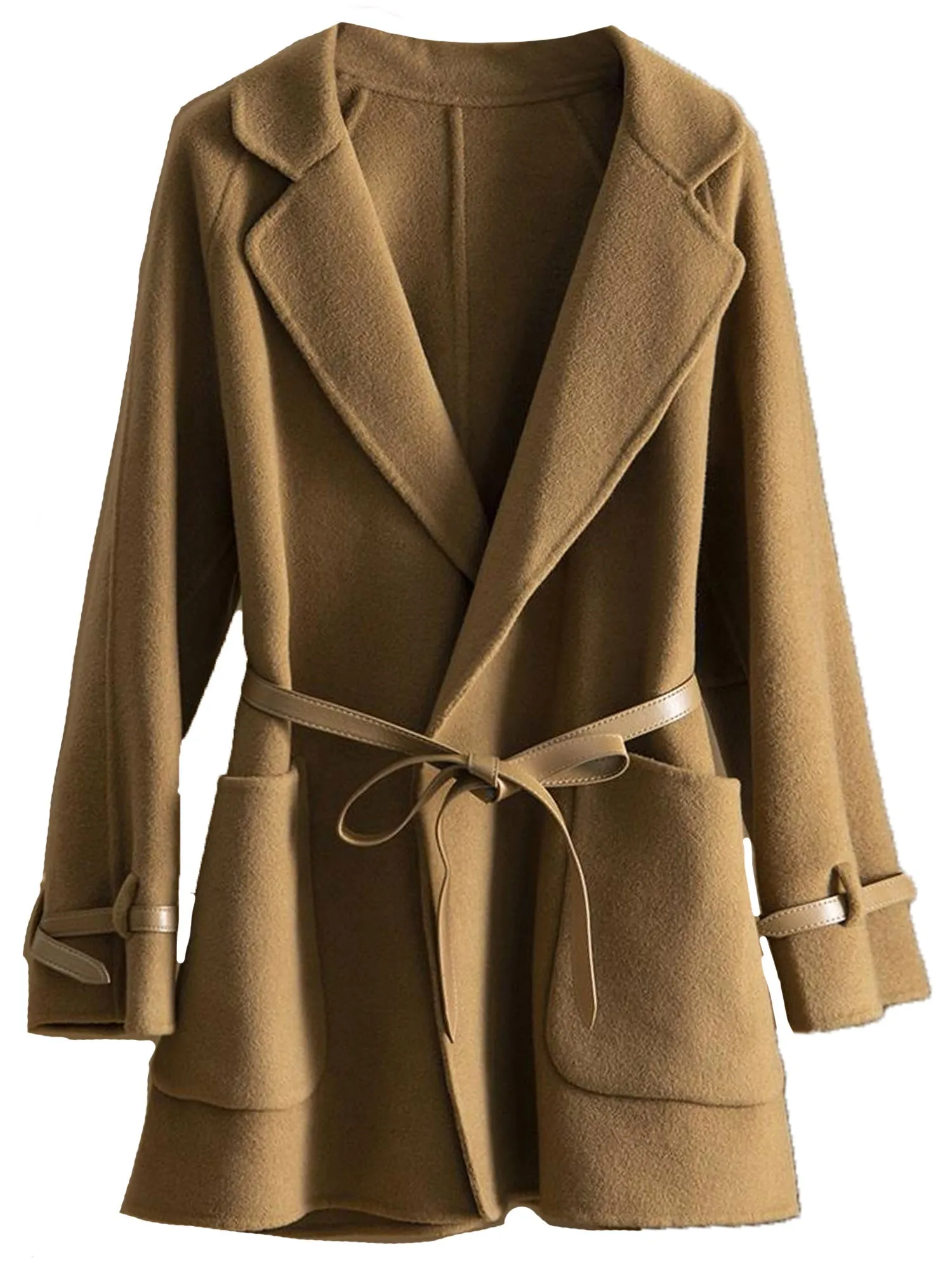 'Ethel' Belted Handmade Cashmere & Wool Coat (3 Colors) sold by Goodnight Macaroon product image thumbnail 2