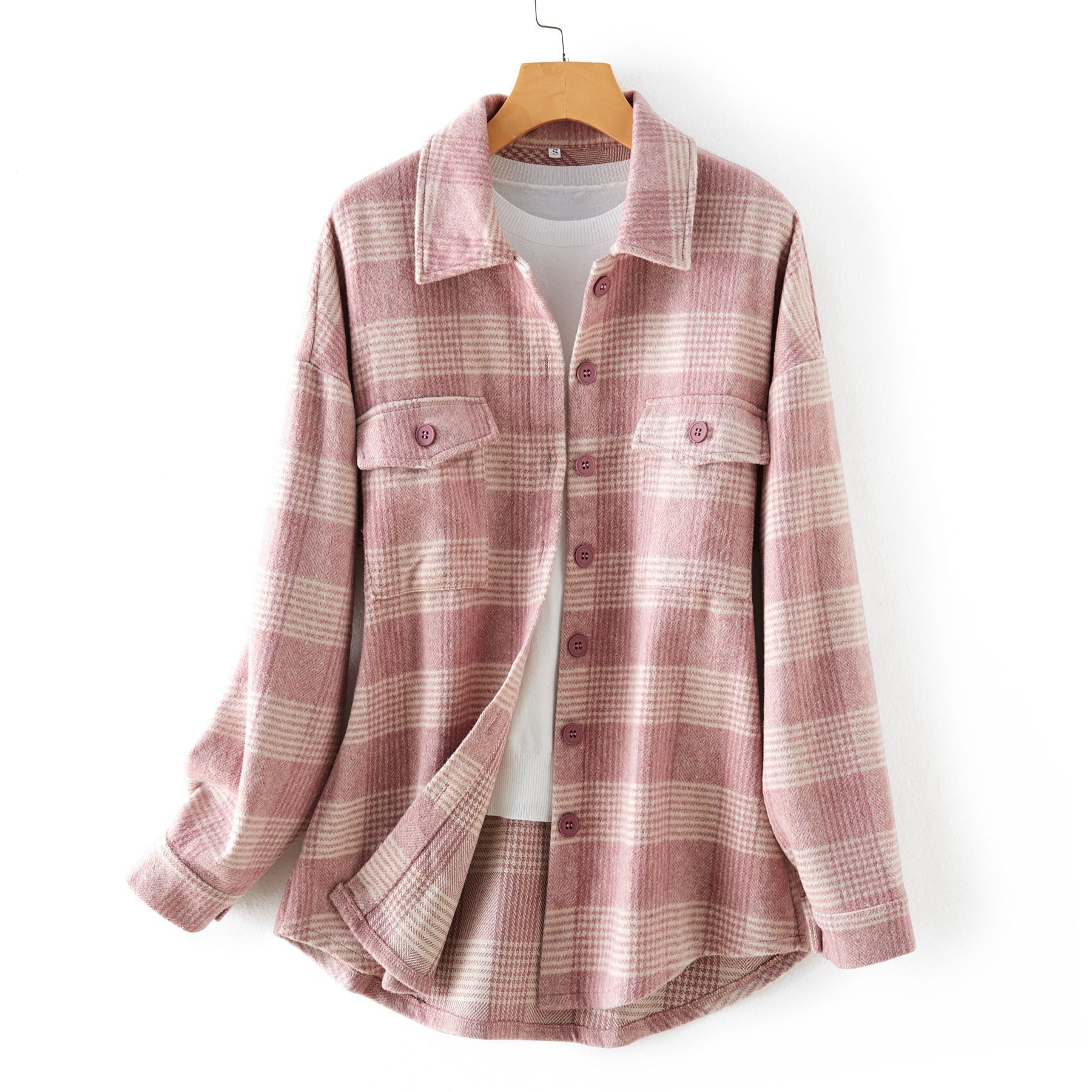 Spring Plaid Shirt Shacket #166192 sold by Goodnight Macaroon product image thumbnail 11
