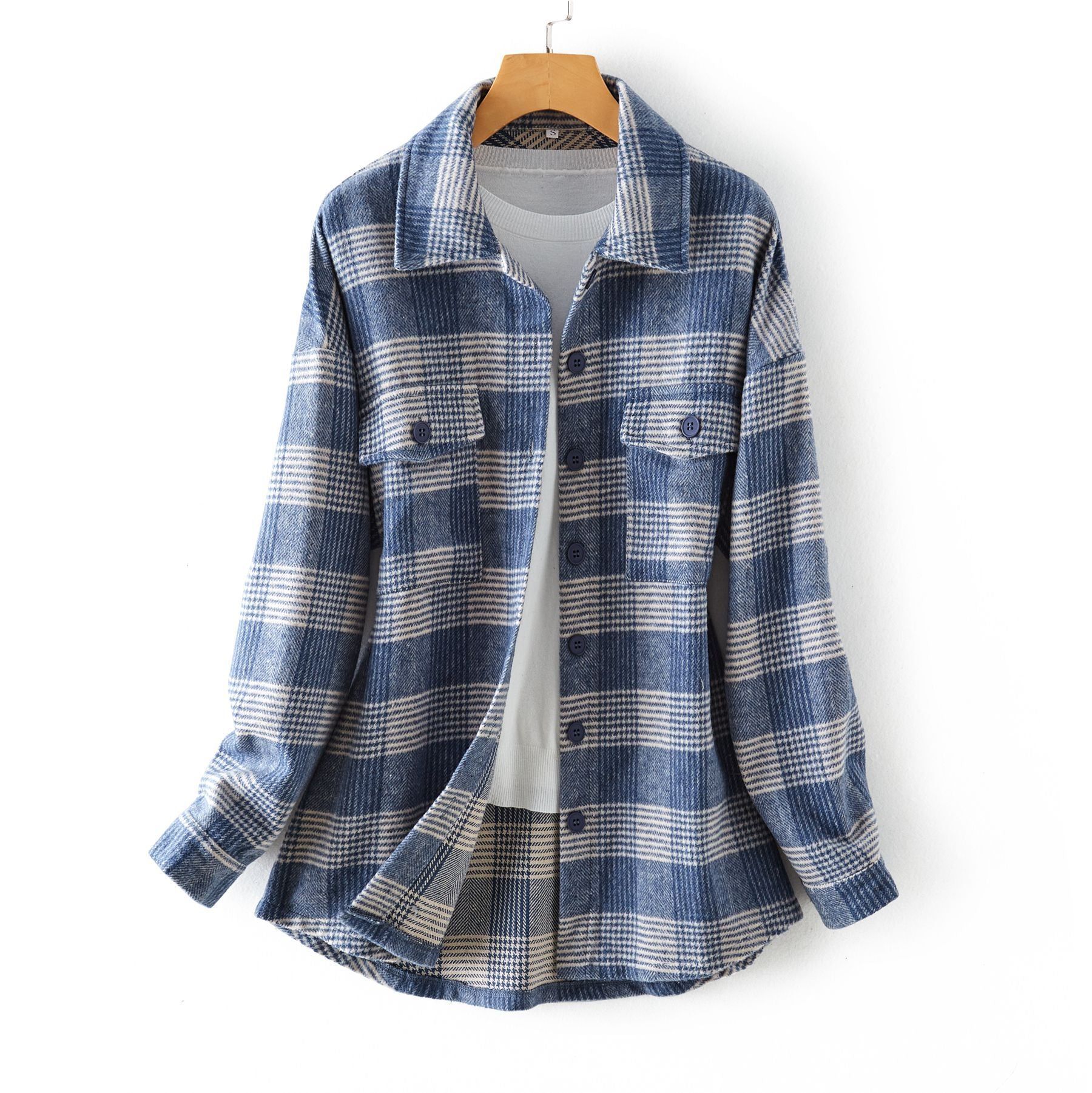 Spring Plaid Shirt Shacket #166192 sold by Goodnight Macaroon product image thumbnail 12