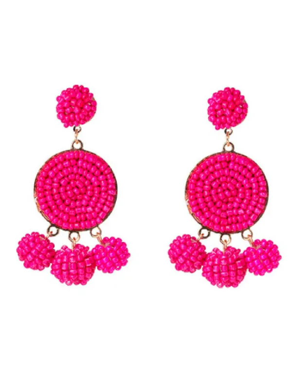 'Ikie' Beaded Statement Earrings (9 Colors) made by Goodnight Macaroon