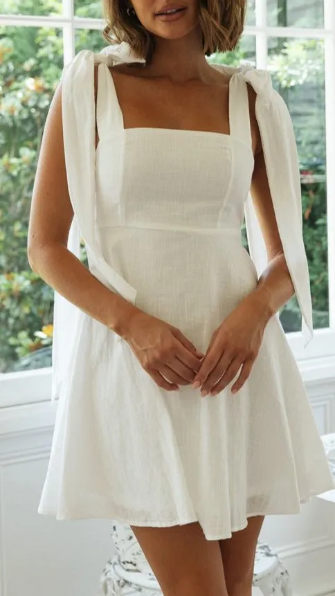 Square Neck Tie Strap Dress #116918 sold by Goodnight Macaroon