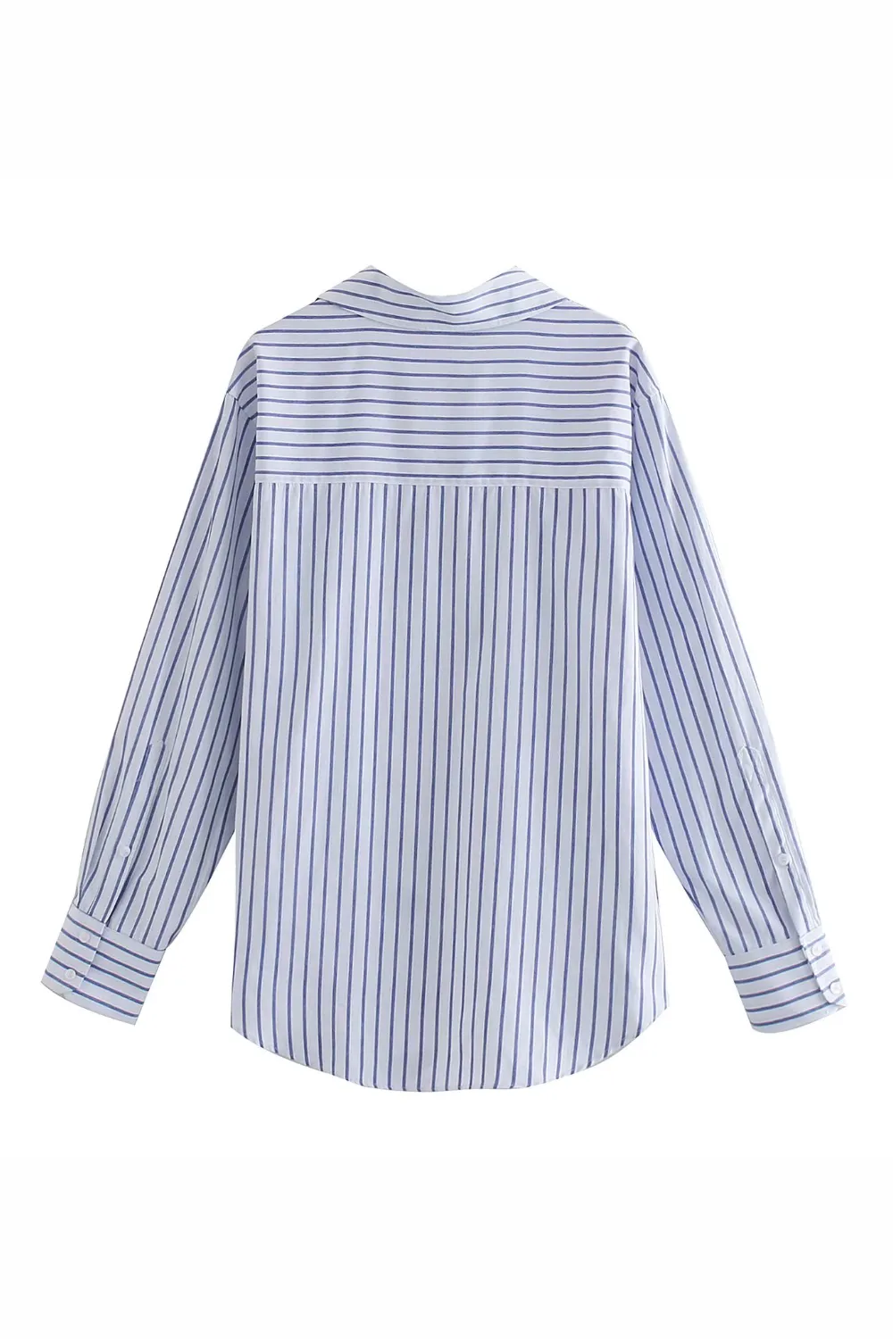 'Laila' Stripe Collared Long Sleeve Shirt (2 Colors) sold by Goodnight Macaroon product image thumbnail 3