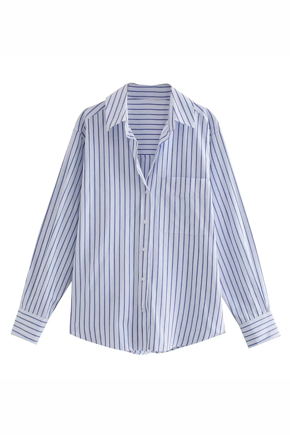 'Laila' Stripe Collared Long Sleeve Shirt (2 Colors) sold by Goodnight Macaroon product image thumbnail 2