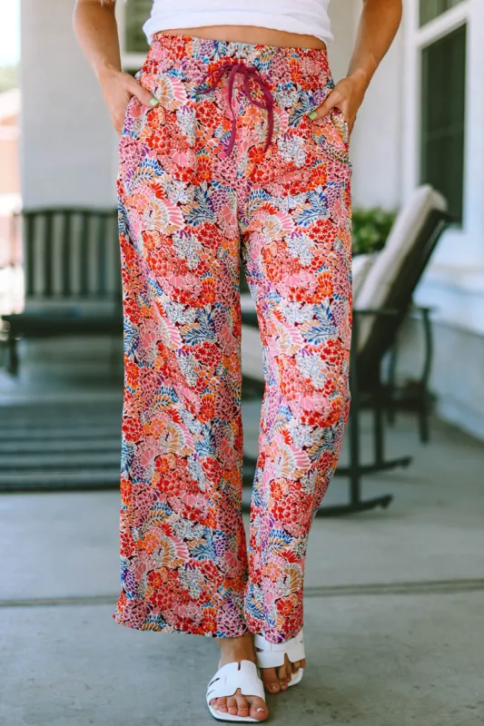 Printed Tie Waist Wide Leg Long Pants sold by Goodnight Macaroon