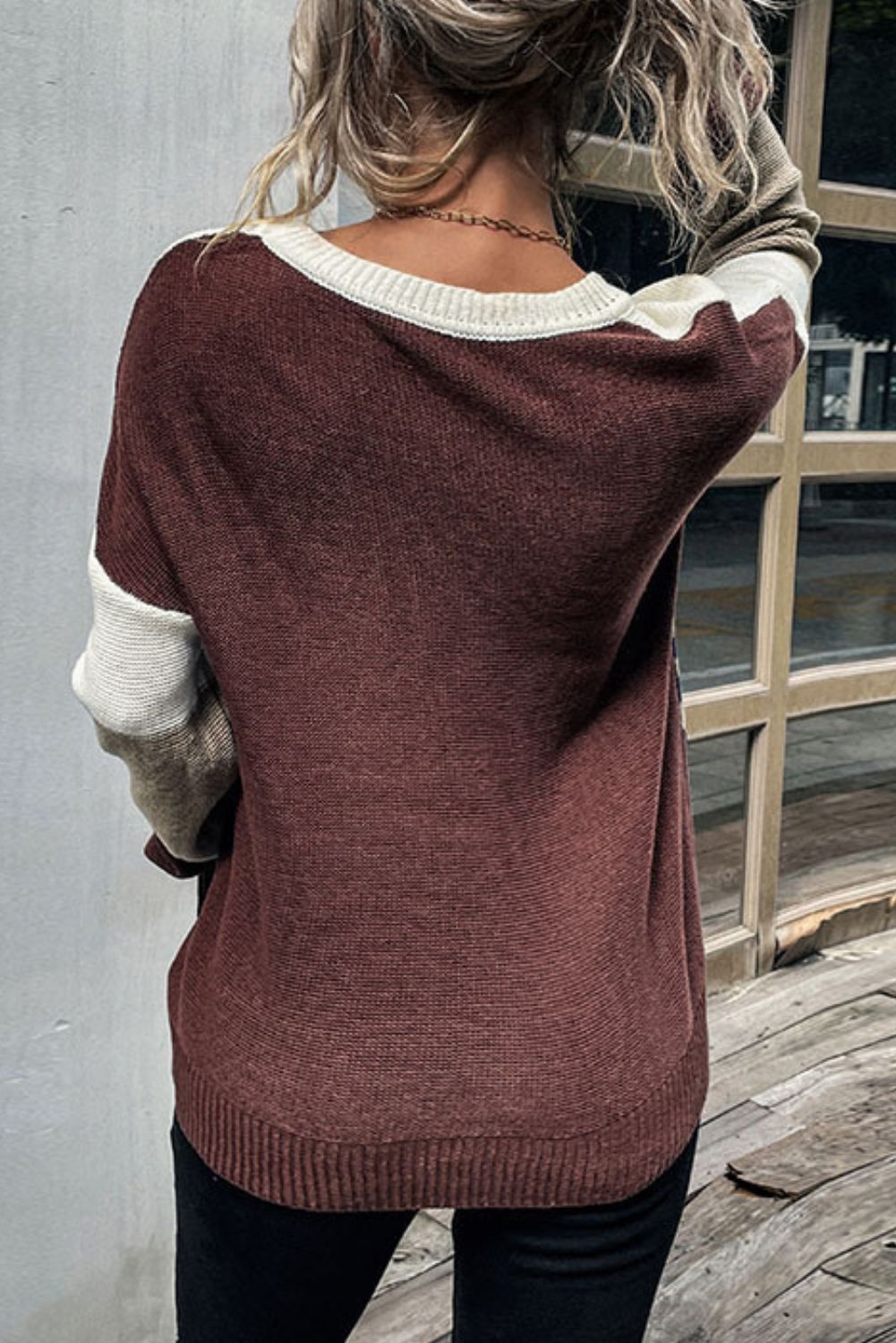 'Sue' Leopard Colorblock Sweater sold by Goodnight Macaroon product image thumbnail 4