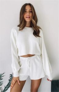 Round Neck Crop Two Piece Short Set #81025 sold by Goodnight Macaroon
