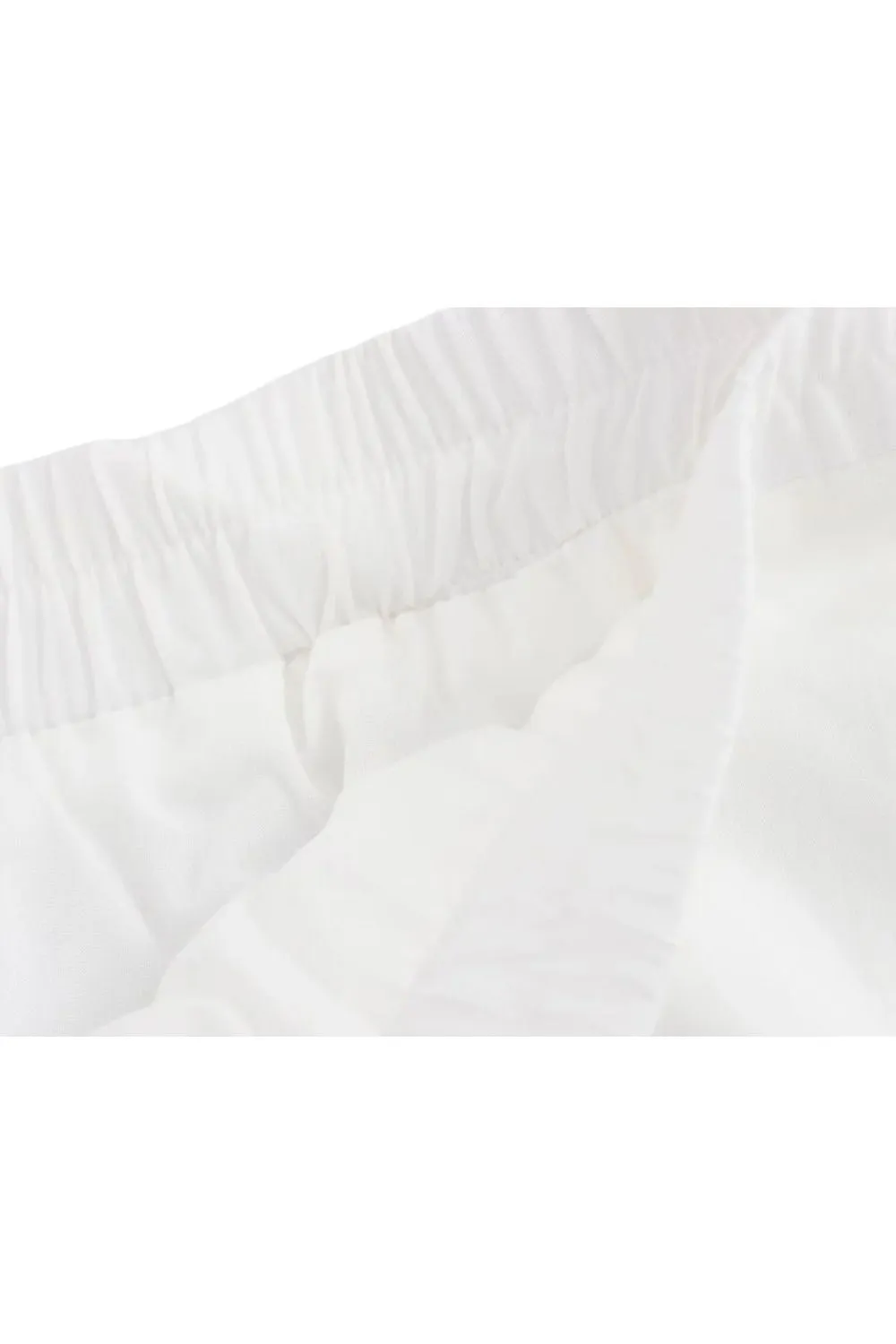 ‘Poppy’ Embroidered White Elastic Waist Midi Skirt sold by Goodnight Macaroon product image thumbnail 5