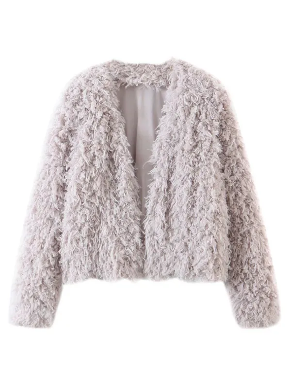 'Katrina' Fluffy Soft Open Jacket sold by Goodnight Macaroon