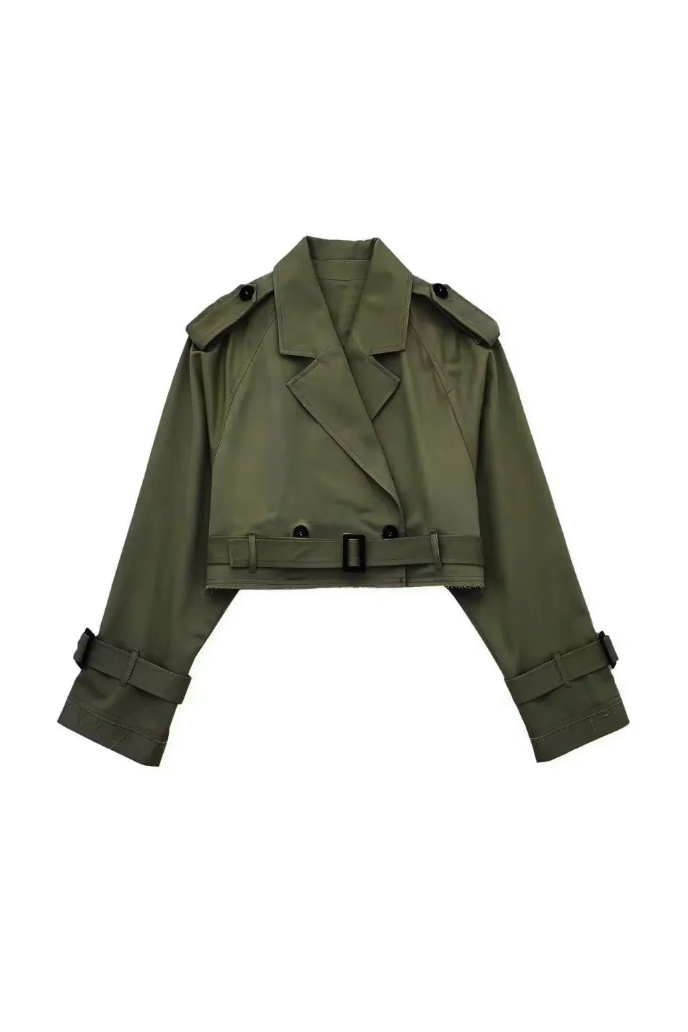 'Hannah' Long Sleeve Casual Trench (4 Color) sold by Goodnight Macaroon product image thumbnail 3