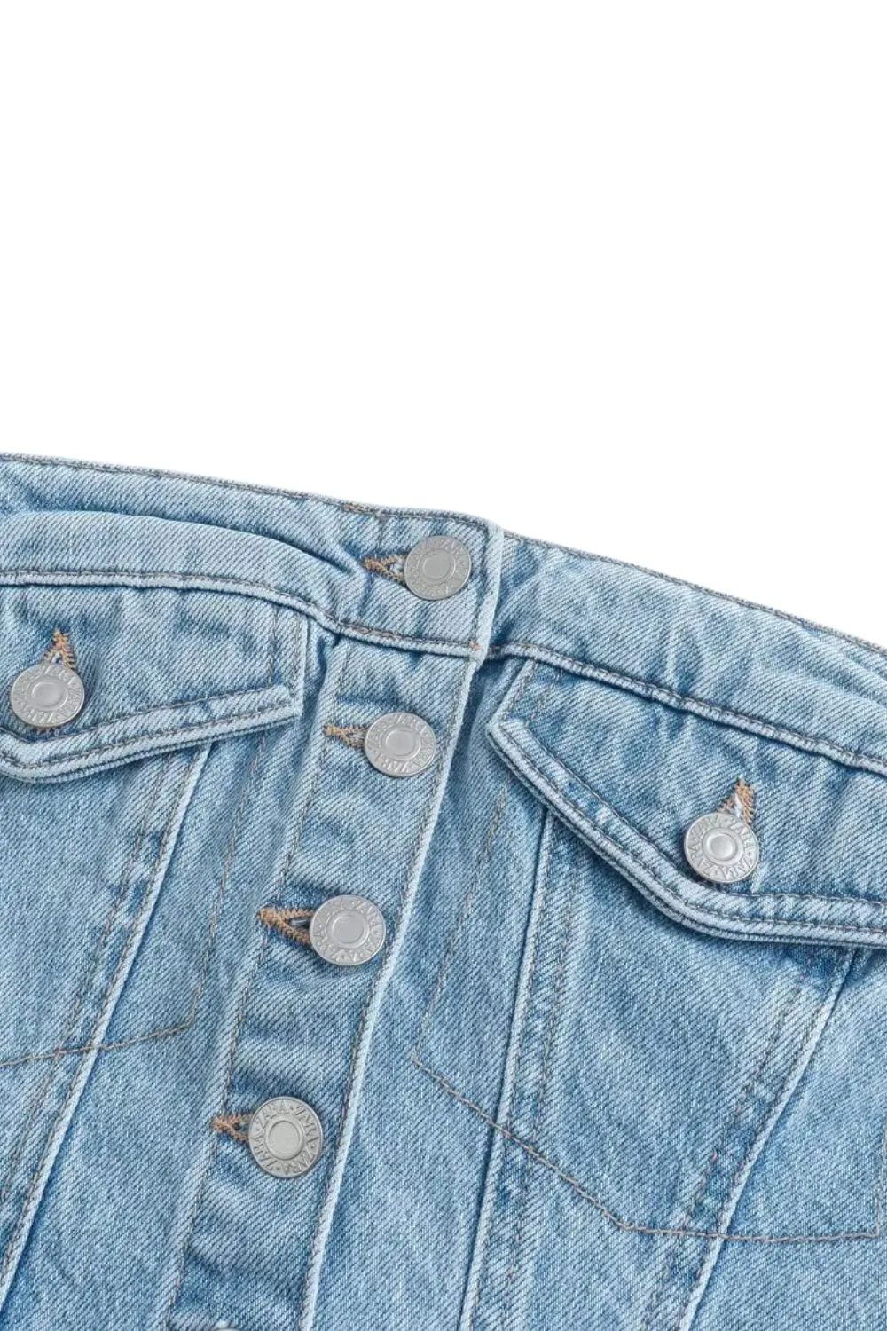 ‘Inga’ Western-style Denim Bustier Top sold by Goodnight Macaroon product image thumbnail 3