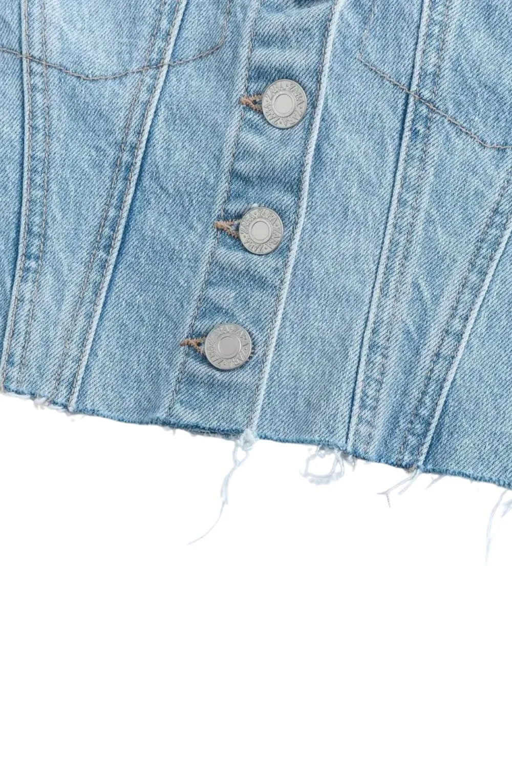 ‘Inga’ Western-style Denim Bustier Top sold by Goodnight Macaroon product image thumbnail 4