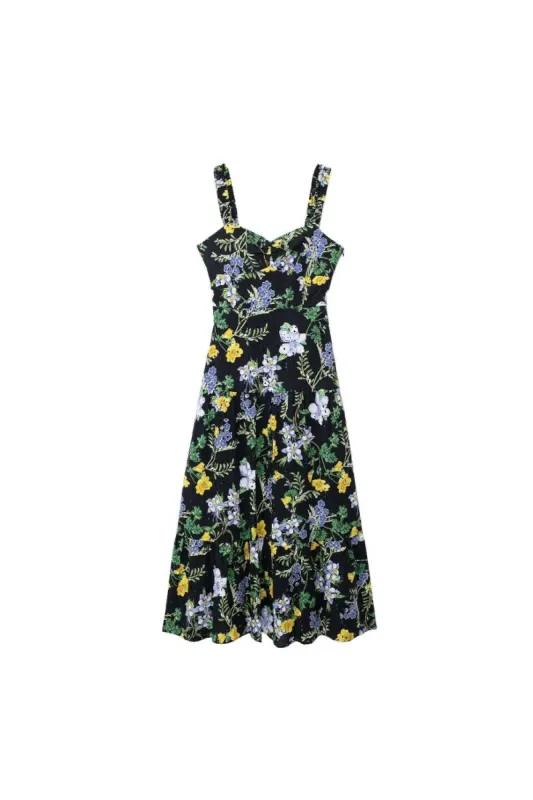 ‘Erin’ Floral Print Midi Dress sold by Goodnight Macaroon
