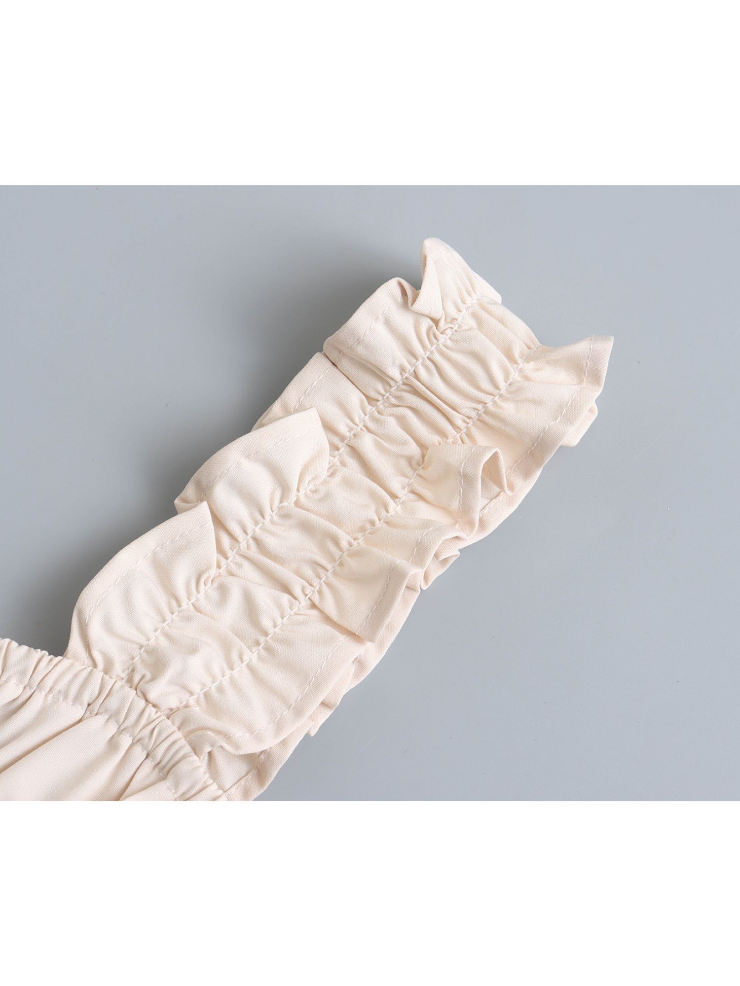 'Yuki' Square Neck Ruched Ruffled Mini Dress sold by Goodnight Macaroon product image thumbnail 3