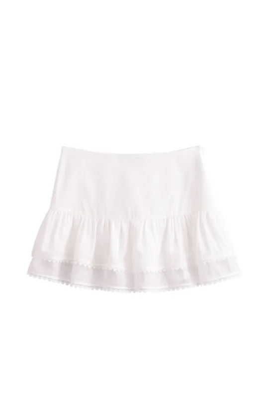 ‘Harper ’ Casual Layered Mini Cake Skirt (2 Colors) sold by Goodnight Macaroon