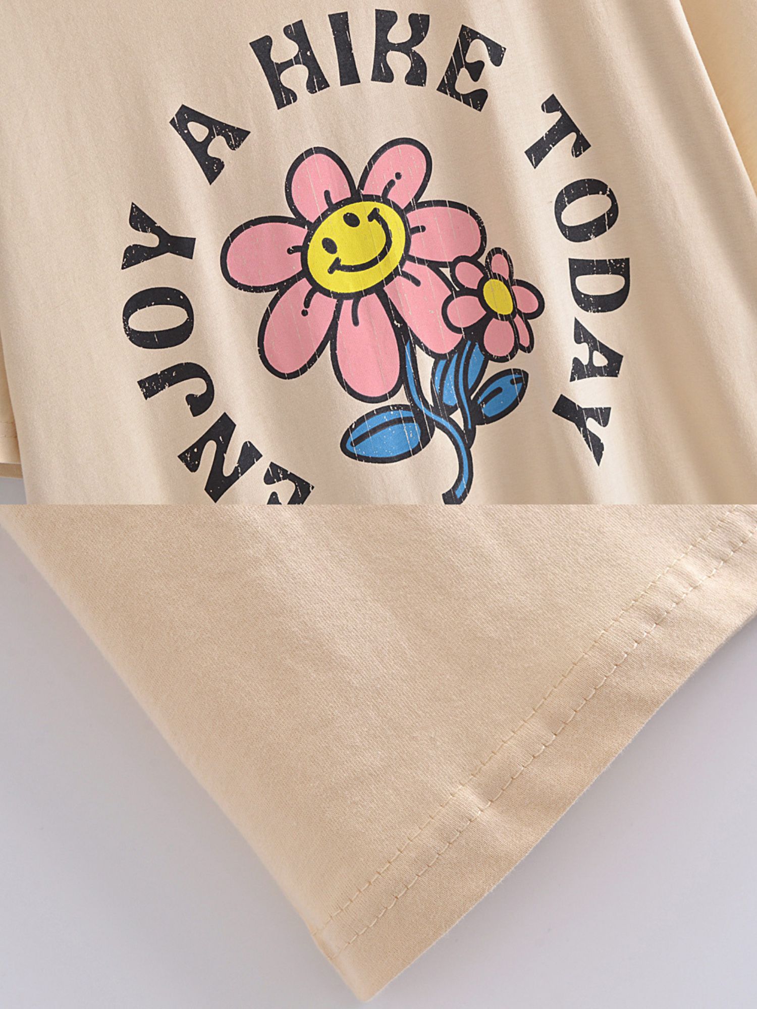 'Kat' Sunflower Printed Oversized T-shirt sold by Goodnight Macaroon product image thumbnail 3