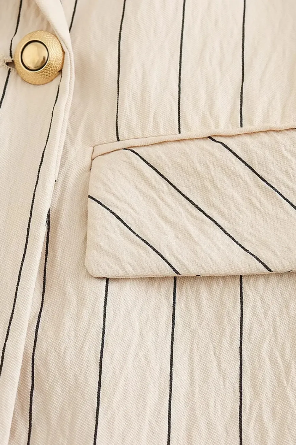 'Emory' Stripe Double-Breasted Suit Blazer sold by Goodnight Macaroon product image thumbnail 4