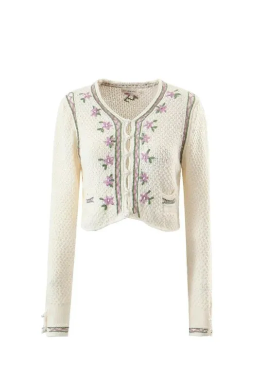 ‘Willow’ Embroidered Pearl Decoration Cardigan Sweater sold by Goodnight Macaroon