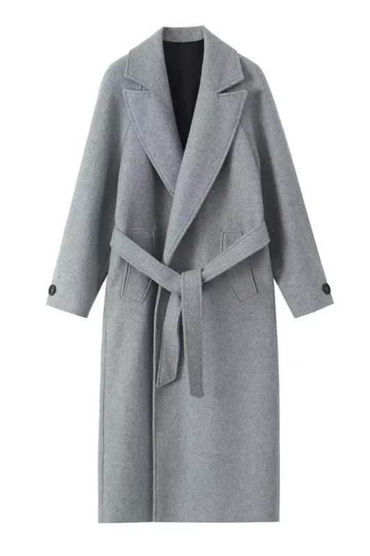 'Ruth' Wool Blend Belted Coat sold by Goodnight Macaroon