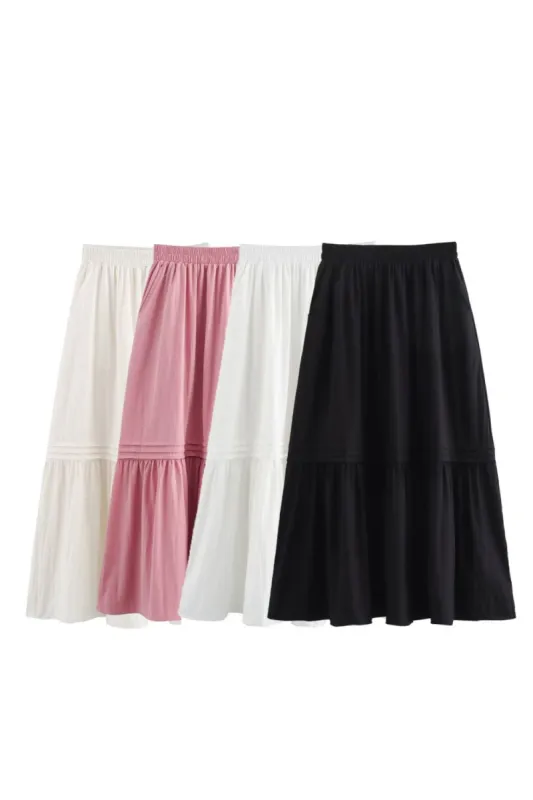 ‘Lucy’ Summer Loose Fit Midi Skirt sold by Goodnight Macaroon