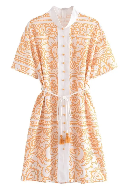 'Felipa' Collared Short Sleeved Dress sold by Goodnight Macaroon