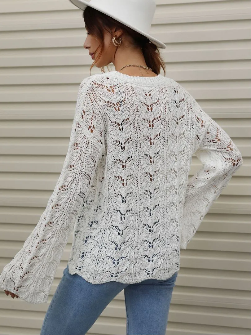 Openwork Dropped Shoulder Knit Top sold by Goodnight Macaroon product image thumbnail 5