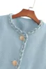 ‘Brooklynn’ Chic Button-Embellished Round-Neck Cropped Jacket sold by Goodnight Macaroon