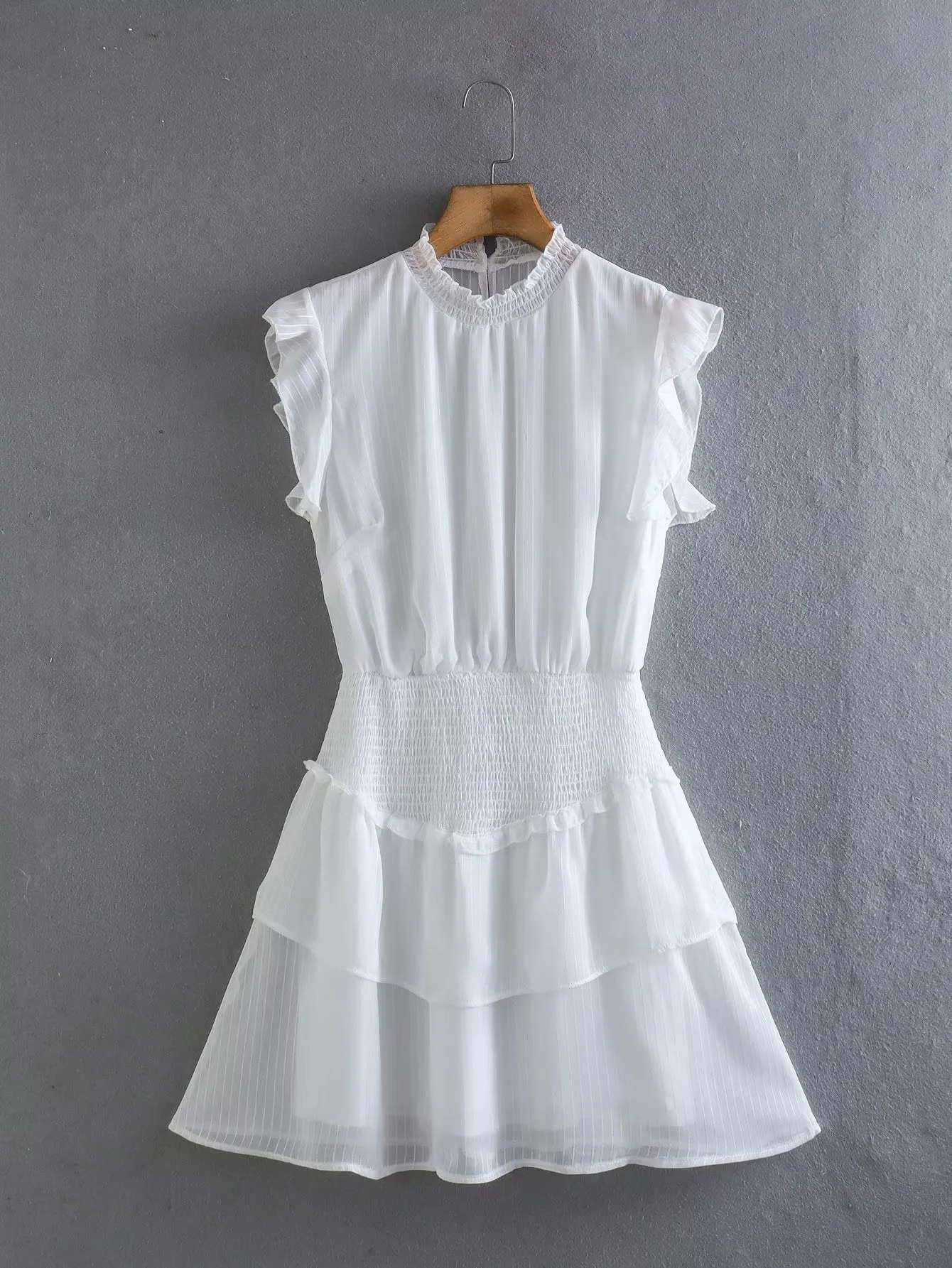 Ruffled Sleeve Chiffon Dress #157821 sold by Goodnight Macaroon product image thumbnail 3