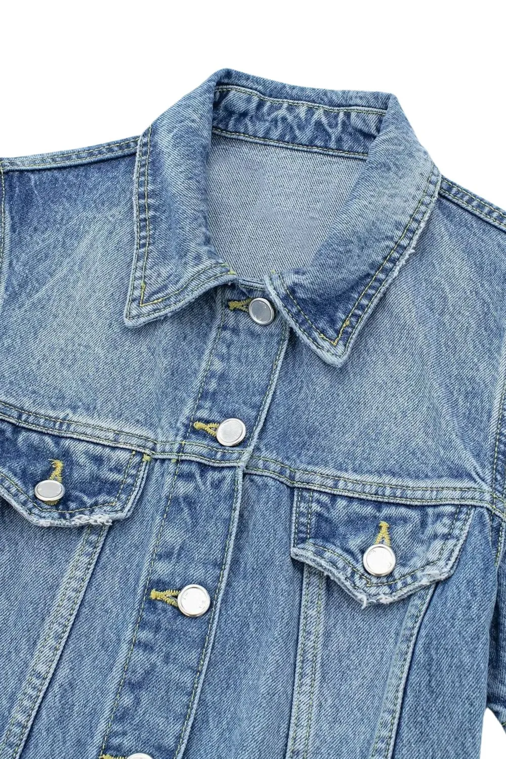 ‘Leah’ Denim Shirt Style Dress sold by Goodnight Macaroon product image thumbnail 3