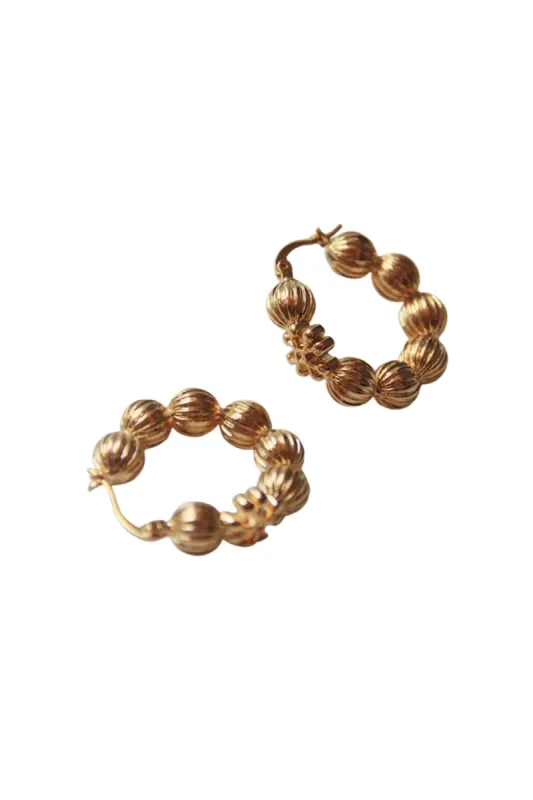 'Hailie' Round Hoop Earrings (2 Colors) sold by Goodnight Macaroon