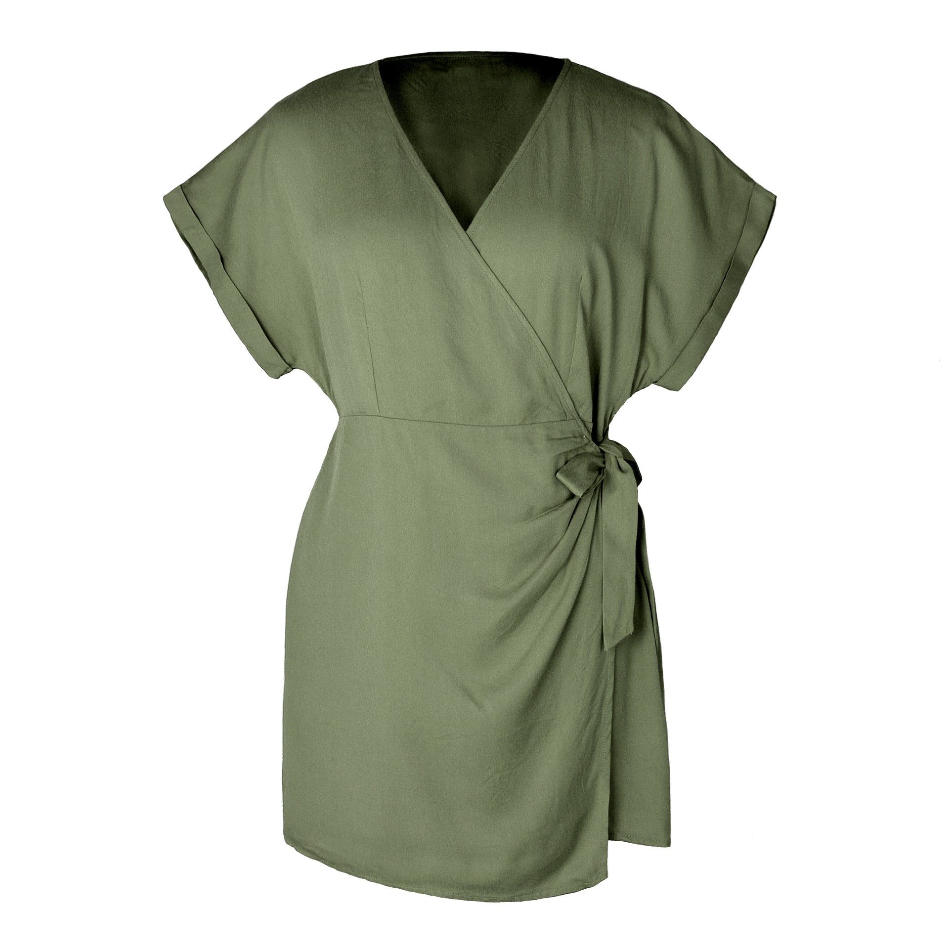 'Edith' V-Neck Short Sleeve Romper #181552 sold by Goodnight Macaroon