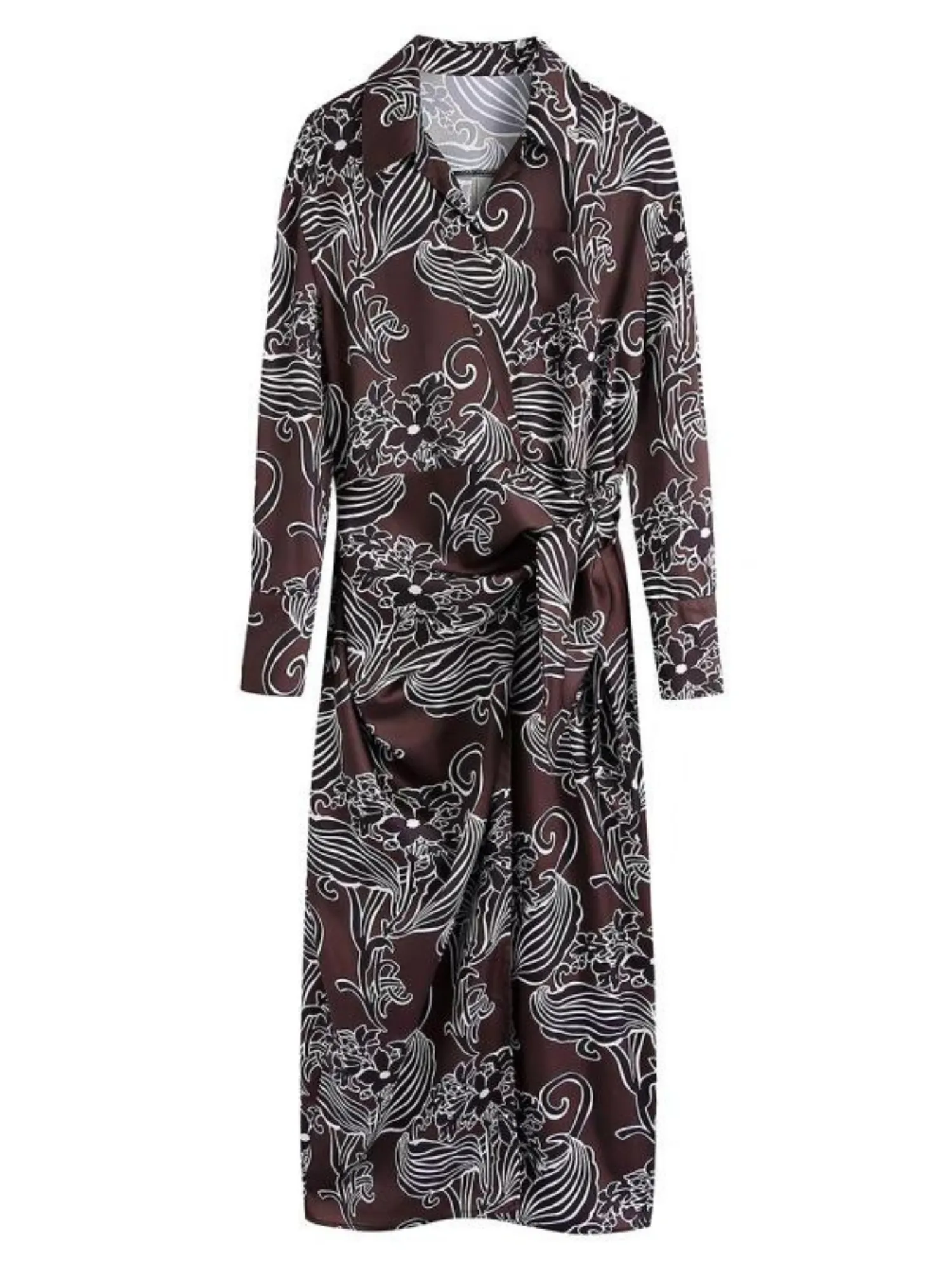 'Tatum' Polo Floral Printed Twisted Maxi Dress sold by Goodnight Macaroon