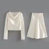 Satin Crop Top and Skirt Set #137109 sold by Goodnight Macaroon