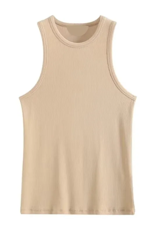 'Gloria' Sleeveless Round-Neck Tank Top (2 Colors) sold by Goodnight Macaroon