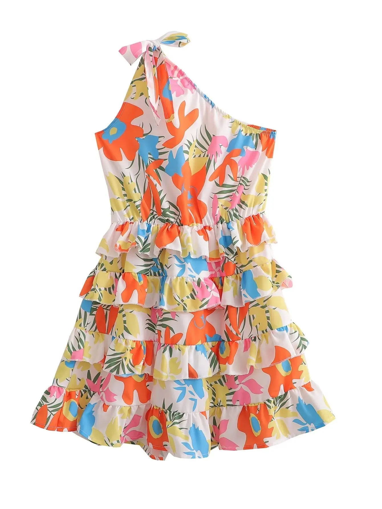 'Eden' Floral One Shoulder Tiered Dress sold by Goodnight Macaroon product image thumbnail 2