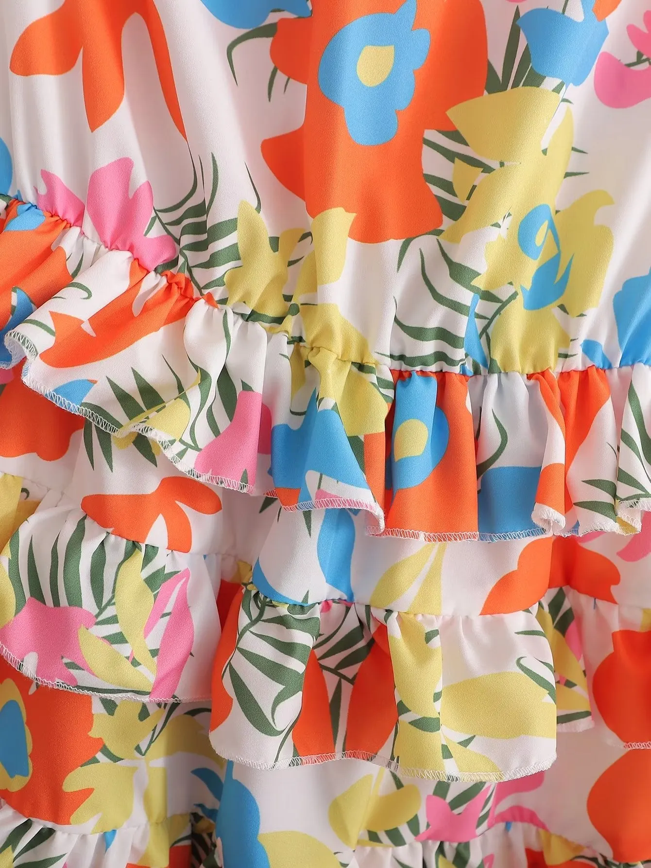 'Eden' Floral One Shoulder Tiered Dress sold by Goodnight Macaroon product image thumbnail 3