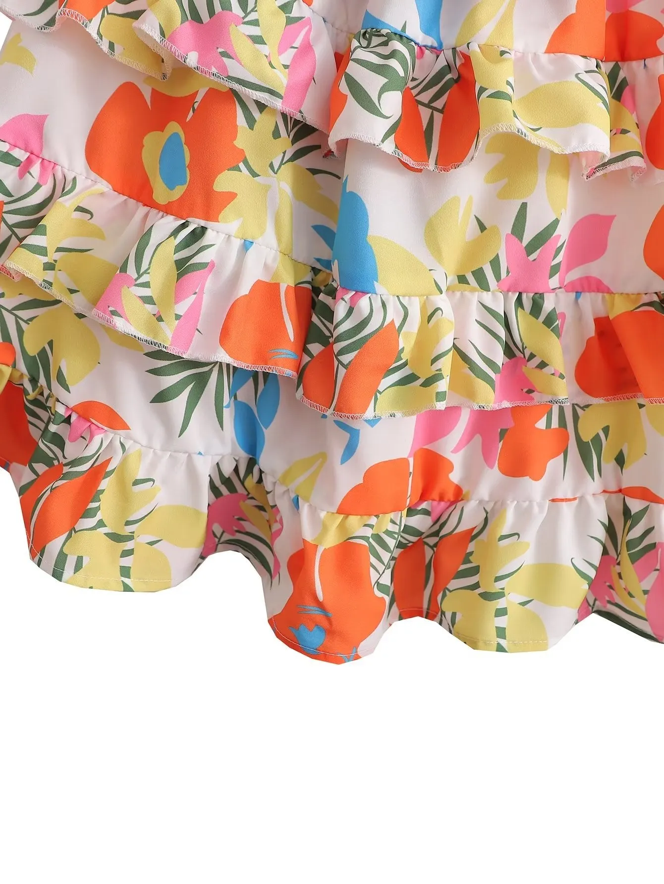 'Eden' Floral One Shoulder Tiered Dress sold by Goodnight Macaroon product image thumbnail 4