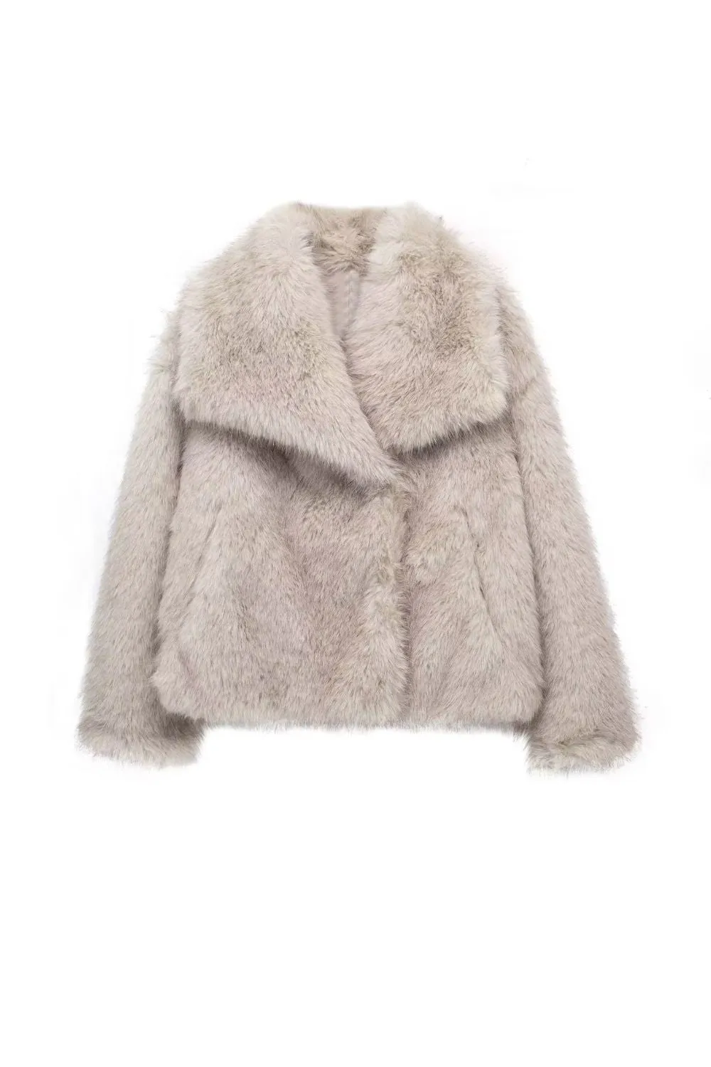'Chloe' Faux Fur-Effect Short Jacket sold by Goodnight Macaroon product image thumbnail 4
