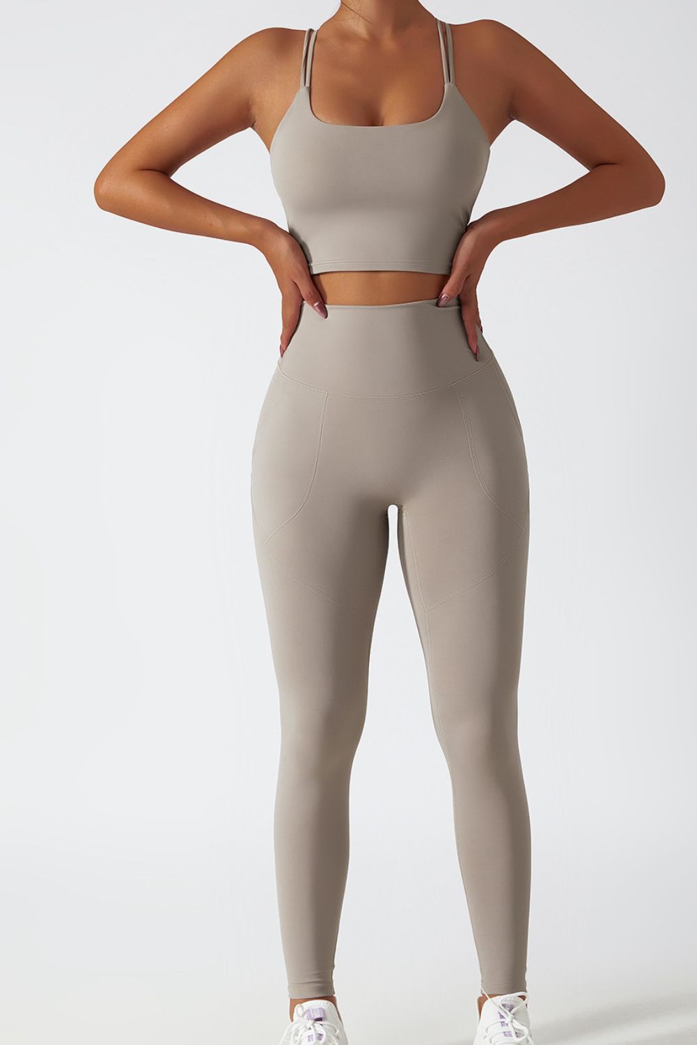 'Della' Yoga Bra & High-Waist Legging Set (6 Colors) sold by Goodnight Macaroon product image thumbnail 5