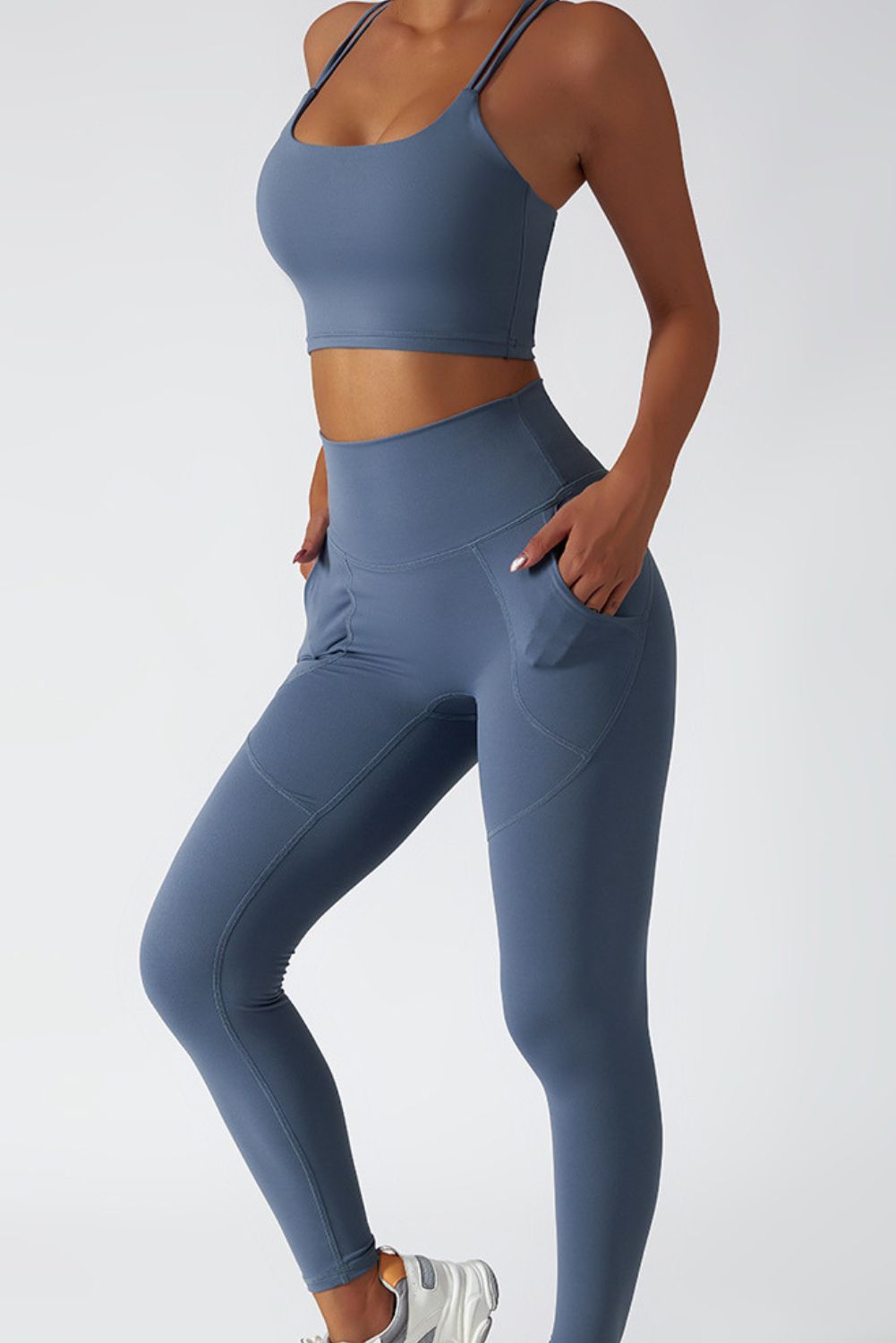 'Della' Yoga Bra & High-Waist Legging Set (6 Colors) sold by Goodnight Macaroon product image thumbnail 8