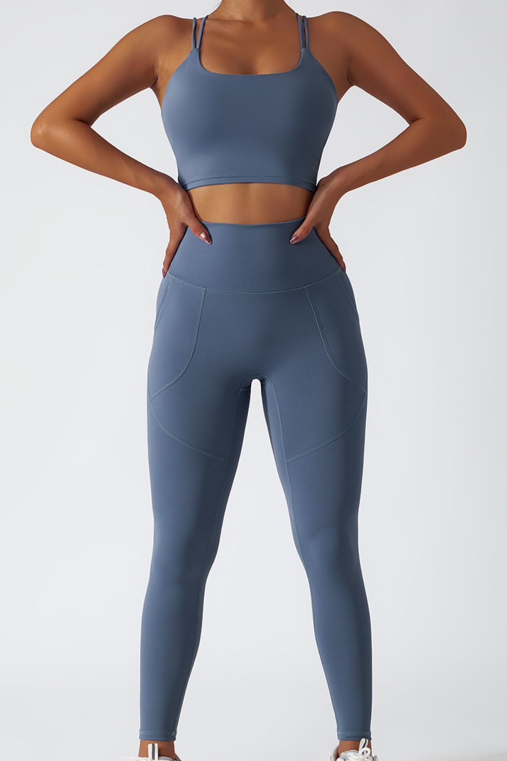 'Della' Yoga Bra & High-Waist Legging Set (6 Colors) sold by Goodnight Macaroon