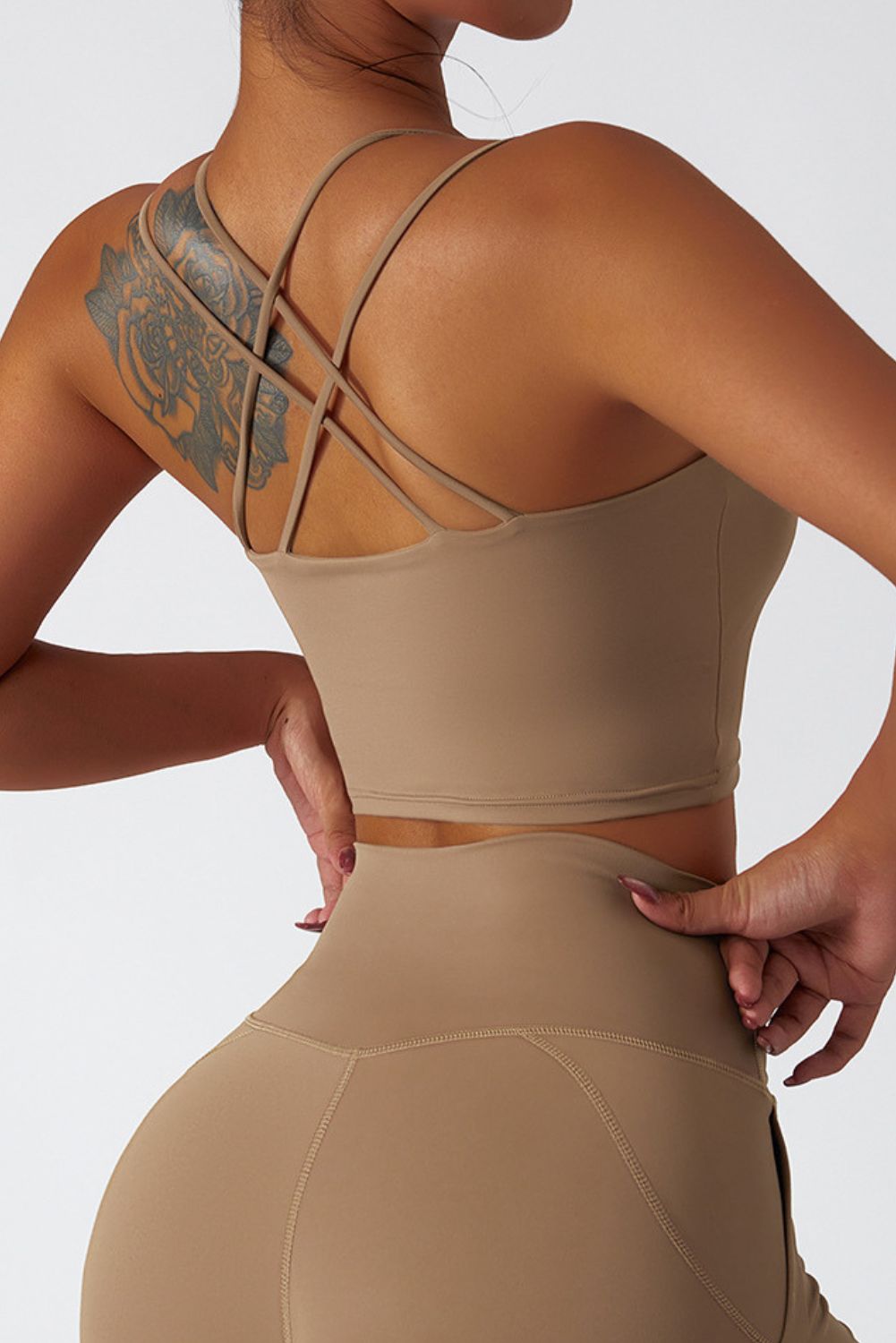 'Della' Yoga Bra & High-Waist Legging Set (6 Colors) sold by Goodnight Macaroon product image thumbnail 7